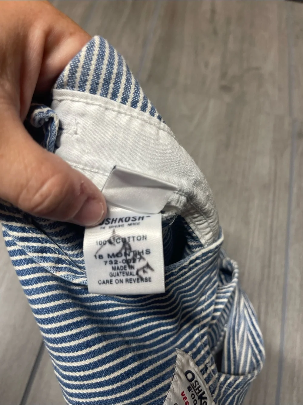 18 months Pin Stripe Short Oshkosh Overalls